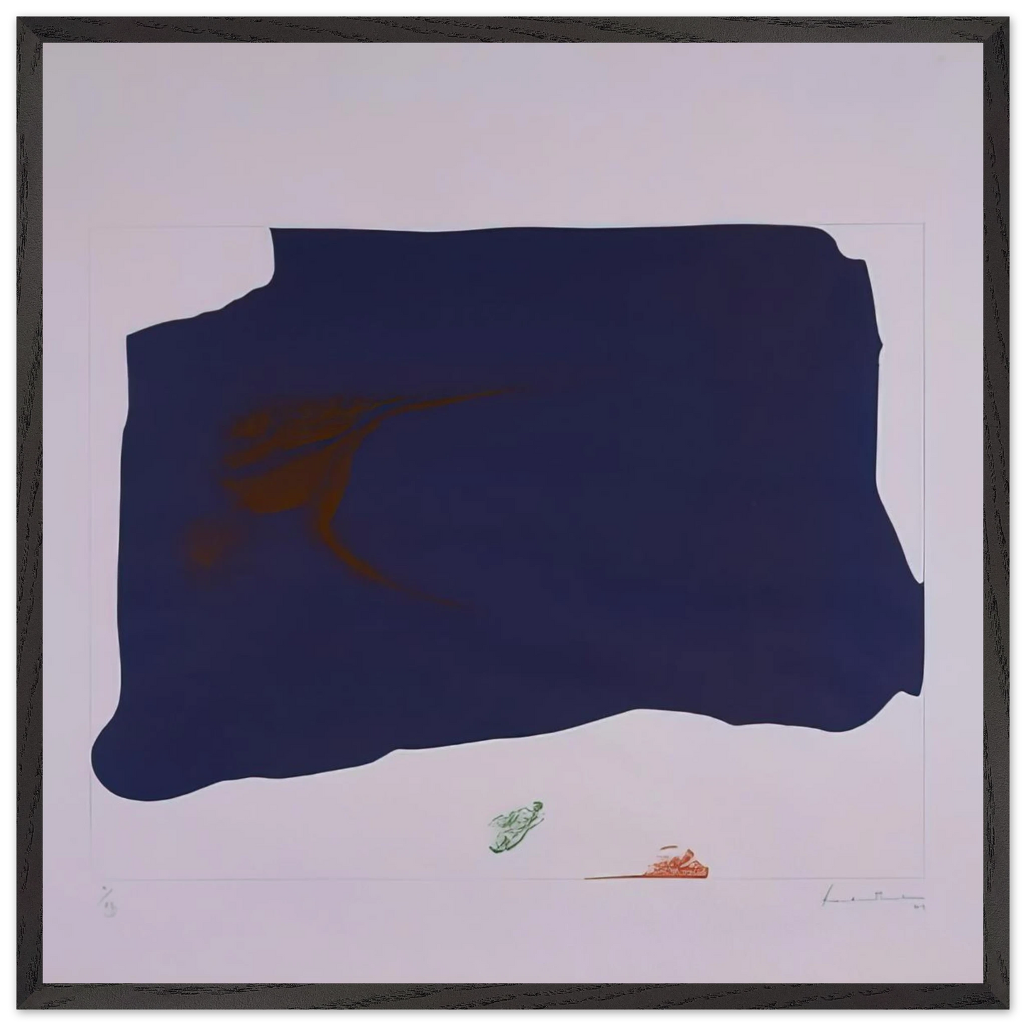 Helen Frankenthaler - Variation II on Mauve Corner - 1969 Wall art - 30x45 cm / 12x18 inches - Fine Art Poster-canvas - -