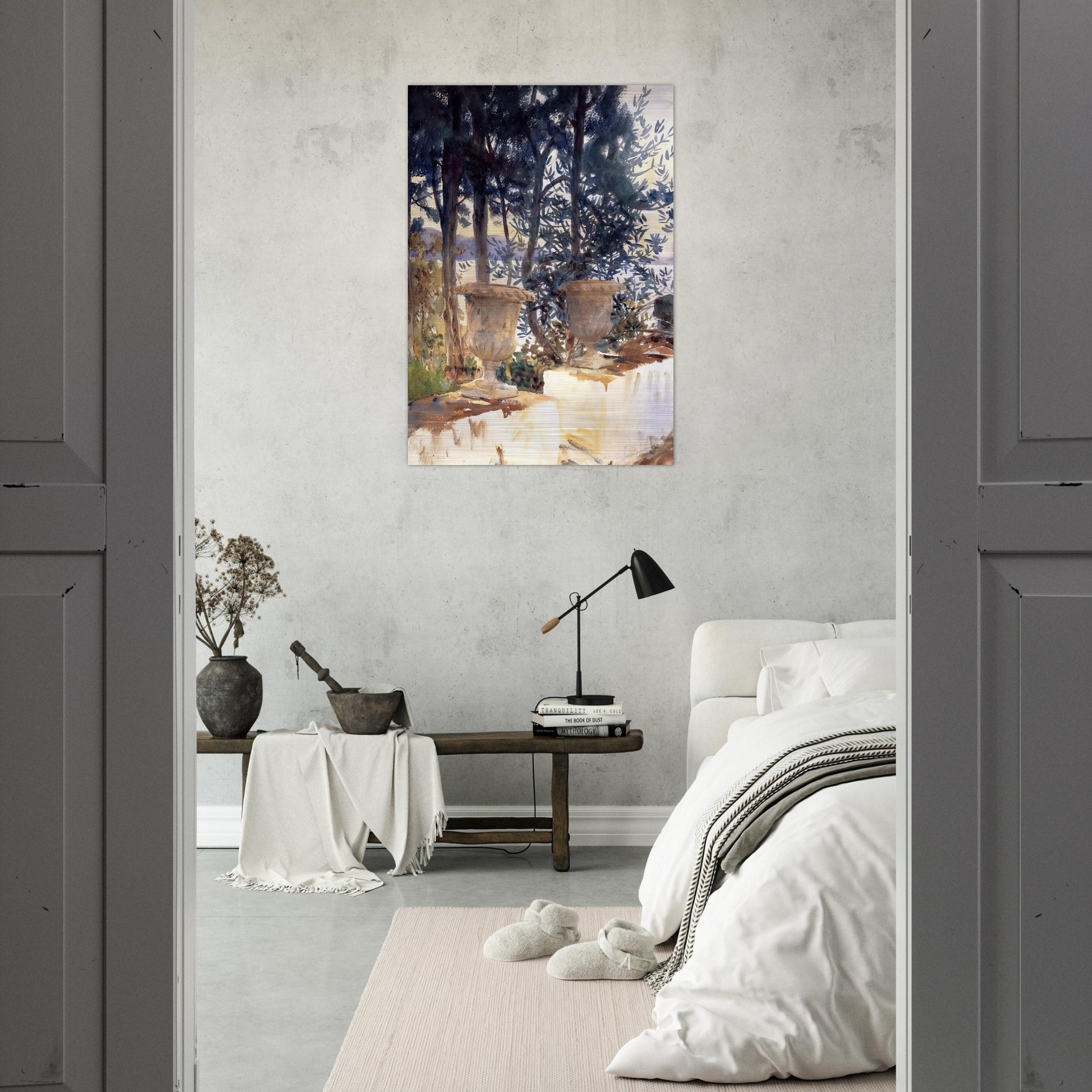 Corfu The Terrace - John Singer Sargent Brushed Aluminum Print - 70x100 cm / 28x40 inches | John Singer Sargent Aluminum Print | John Singer Sargent Prints