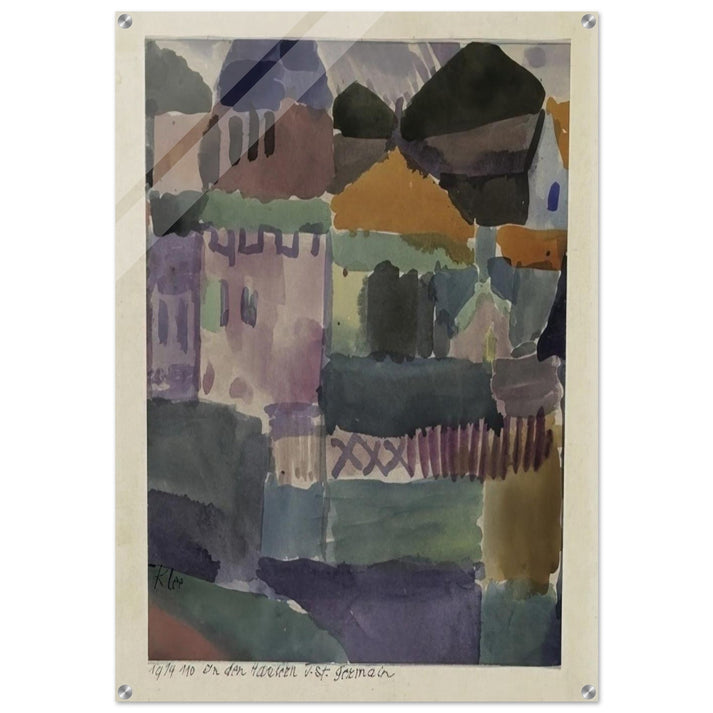 IN THE HOUSES OF ST GERMAIN 1914 - Paul Klee Acrylic Print - 70x100 cm / 28x40″ inches | Paul Klee Wall Art | Paul Klee Prints