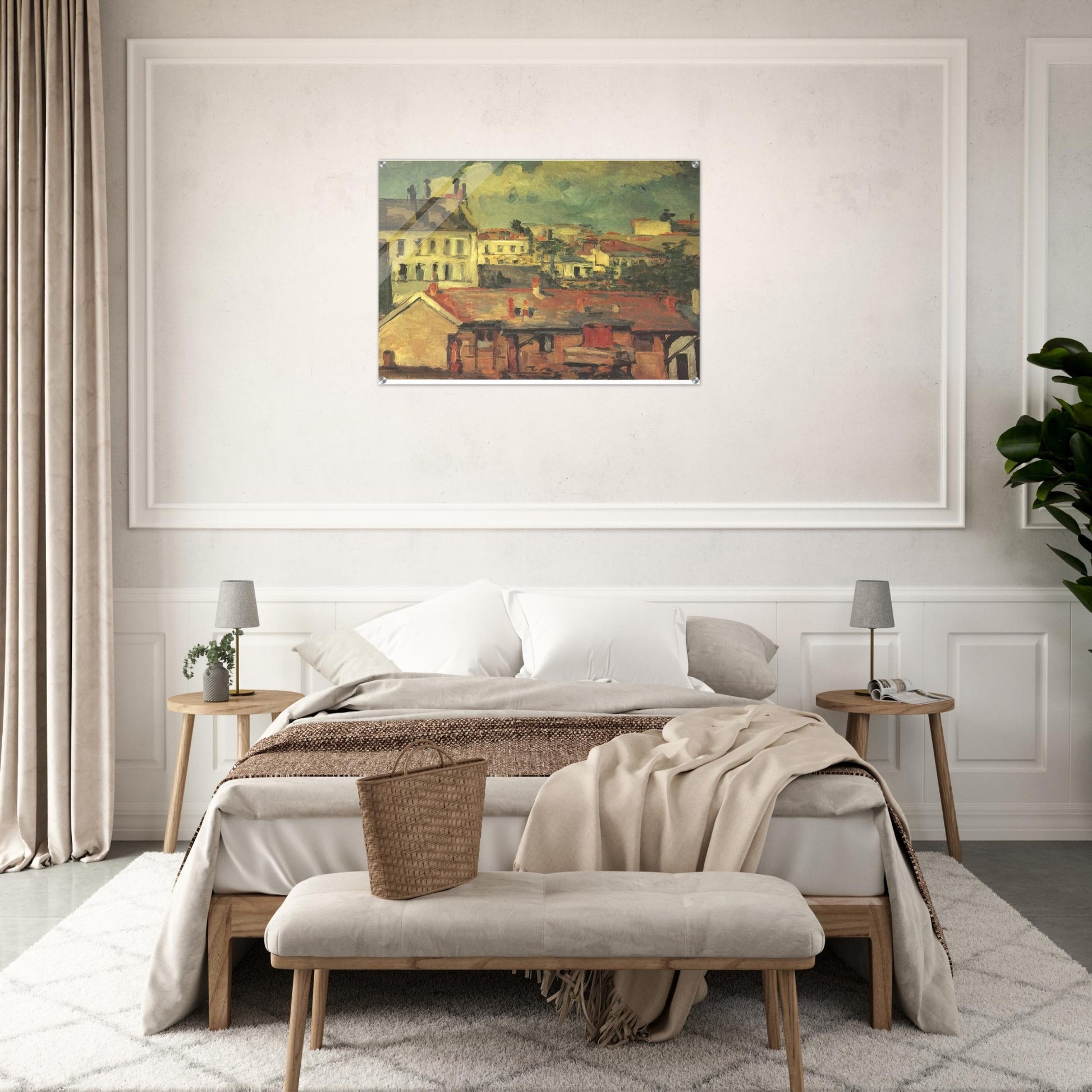 The roofs - Paul Cézanne Acrylic Print - 70x100 cm / 28x40″ inches