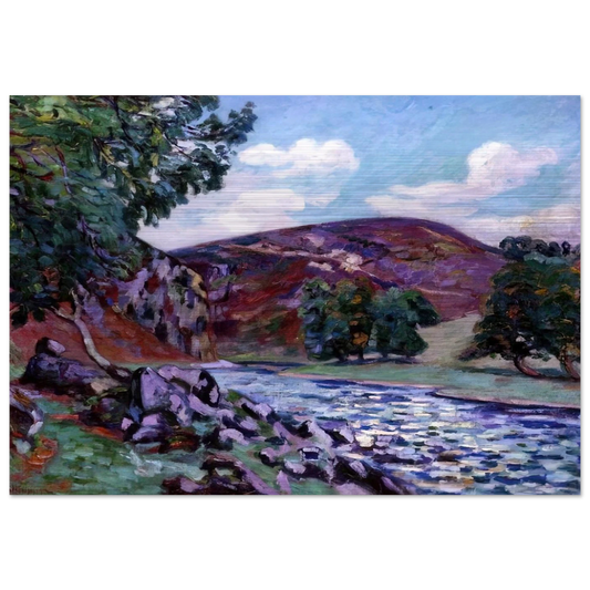 Paysage à Crozant - 1900 - Armand Guillaumin Brushed Aluminum Print - 70x100 cm / 28x40 inches | Armand Guillaumin Aluminum Print | Armand Guillaumin Prints