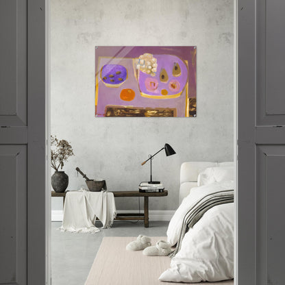 Mauve Still Life - 1968 - Mary Fedden Acrylic Print - 70x100 cm / 28x40″ inches
