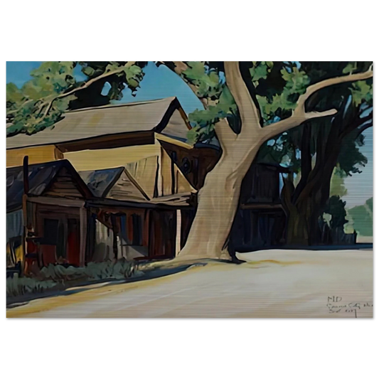 OLD CHINATOWN CARSON CITY NEVADA 1937 - Maynard Dixon Brushed Aluminum Print - 70x100 cm / 28x40 inches | Maynard Dixon Aluminum Print | Maynard Dixon Prints