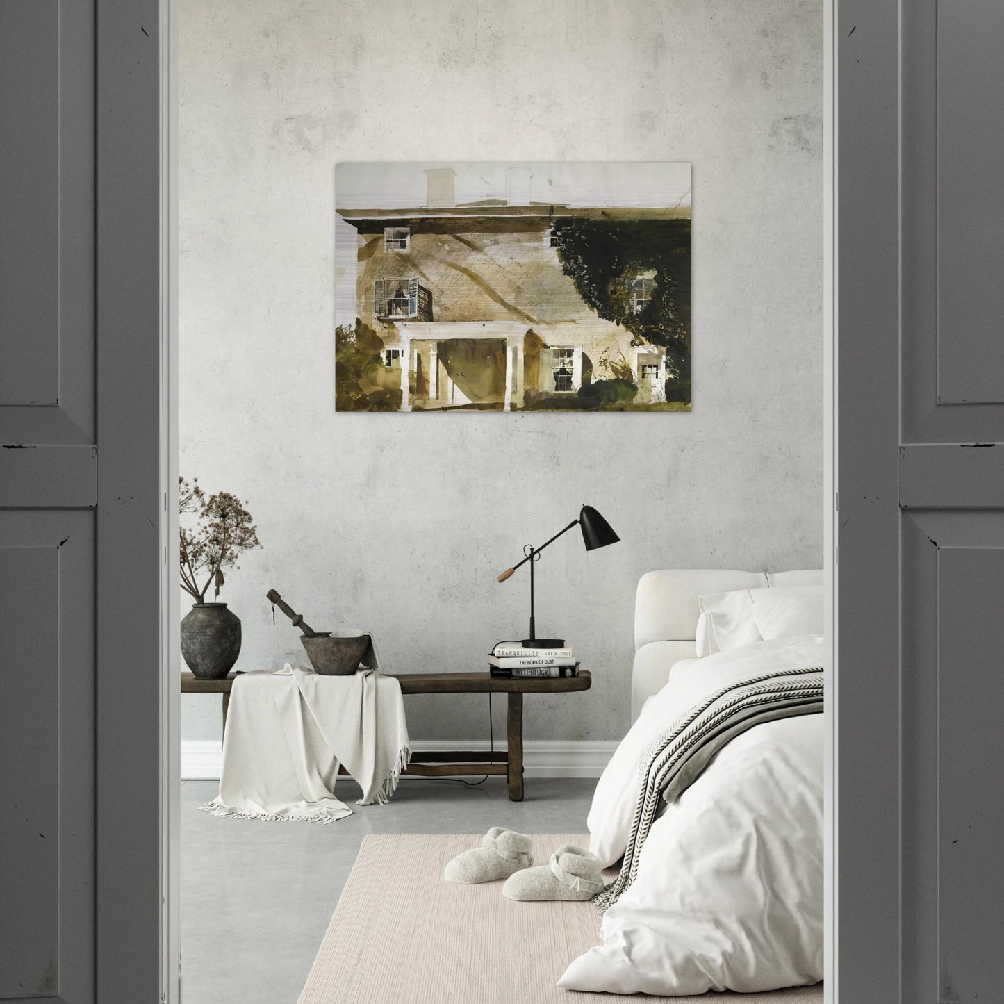 THE HATTON HOUSE 1967 - Andrew Wyeth Brushed Aluminum Print - 70x100 cm / 28x40 inches | Andrew Wyeth Aluminum Print | Andrew Wyeth Prints