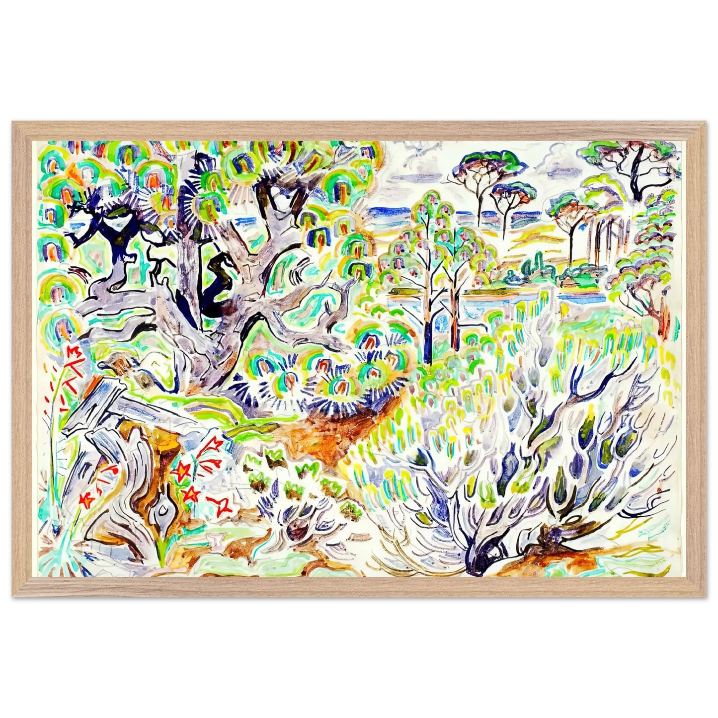 Walter Inglis Anderson - Walter Anderson Wall art - 30x40 cm / 12x16 Inches - Premium Wooden Framed Poster With Fine Art Paper - Wood frame