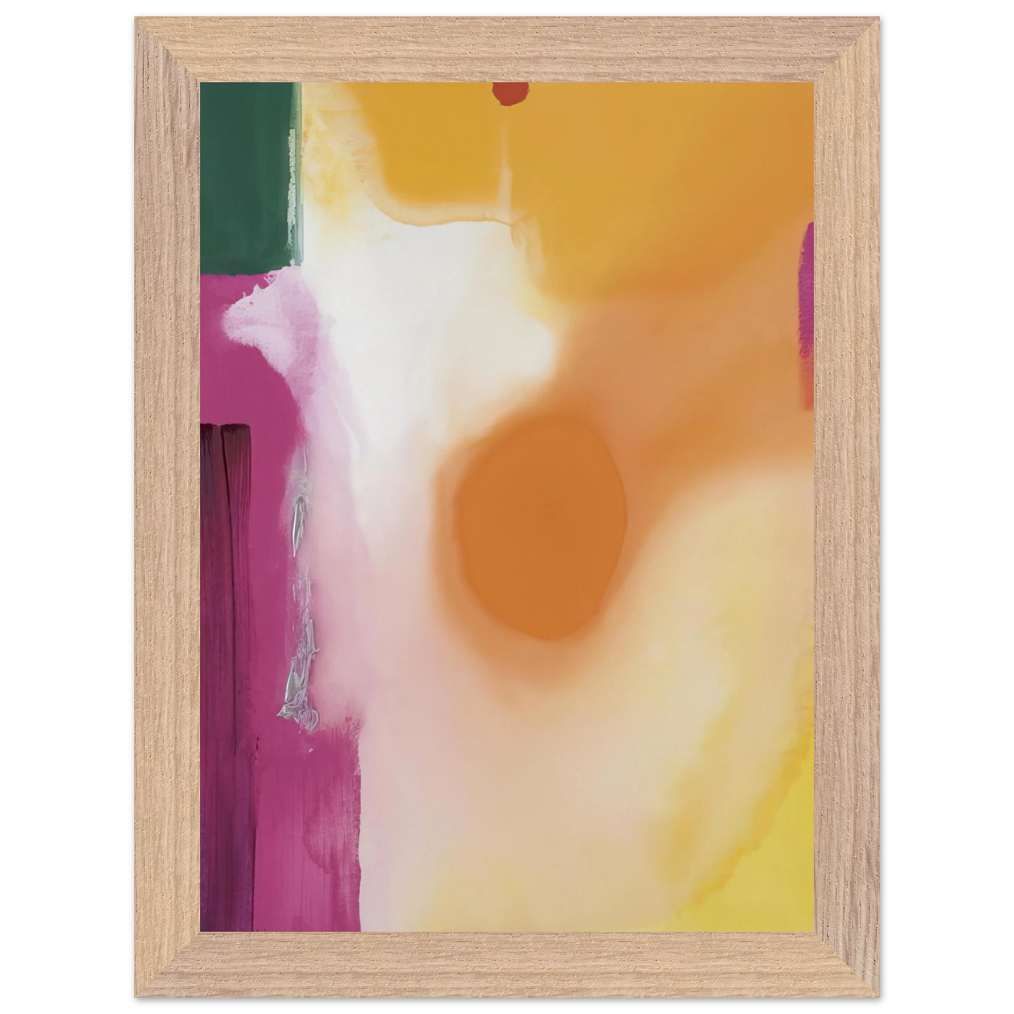 Helen Frankenthaler - Bullseye - 1989 Wall art - 15x20 cm / 6x8 inches - Premium Wooden Framed Poster With Fine Art Paper-canvas - Wood frame