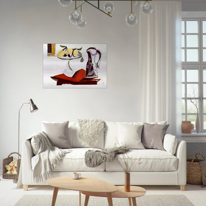 Still life with lemon and jug - Pablo Picasso Brushed Aluminum Print - 70x100 cm / 28x40 inches | Pablo Picasso Aluminum Print | Pablo Picasso Prints