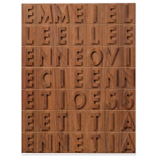 Alighiero Boetti - EMME I ELLE 1970  75x100 cm / 30x40inches Fine Art Poster