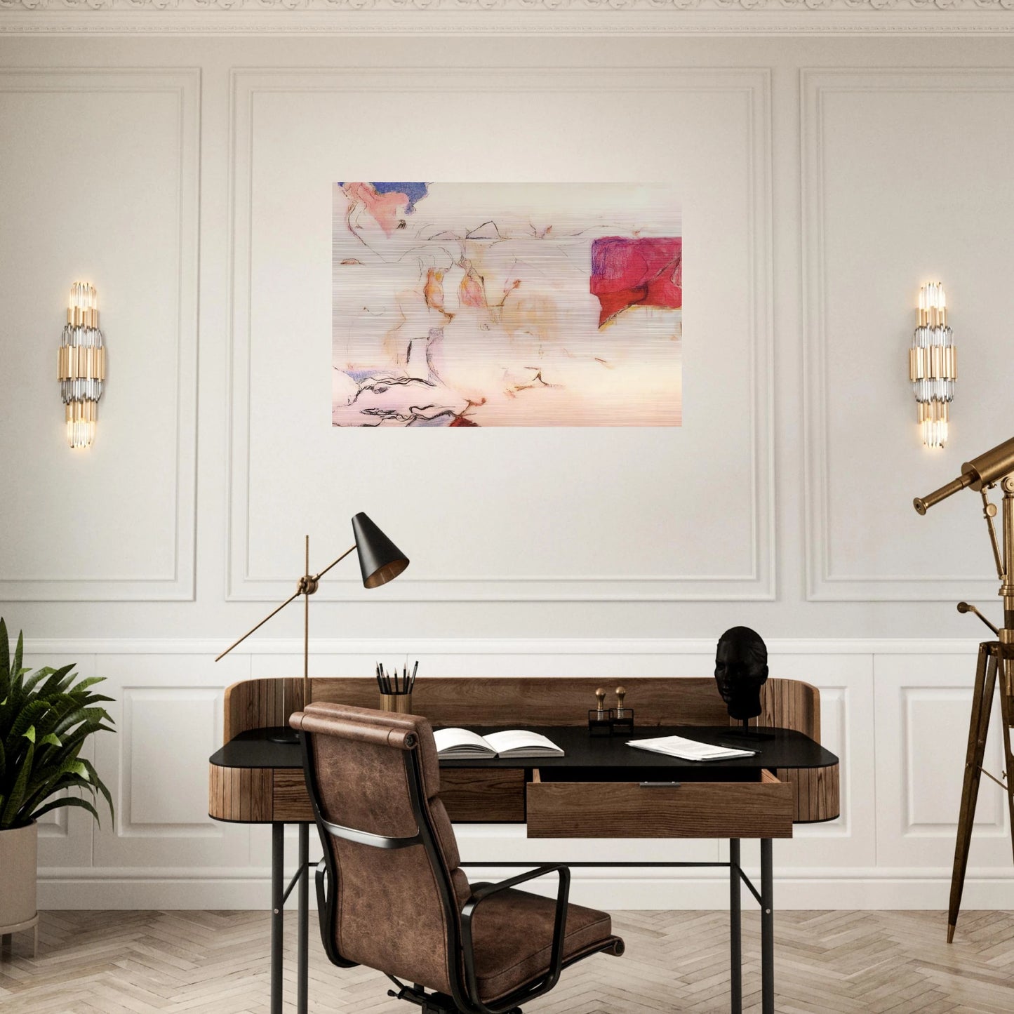 Untitled - Lyrical Abstraction - Menez Brushed Aluminum Print - 70x100 cm / 28x40 inches | Menez Aluminum Print | Menez Prints