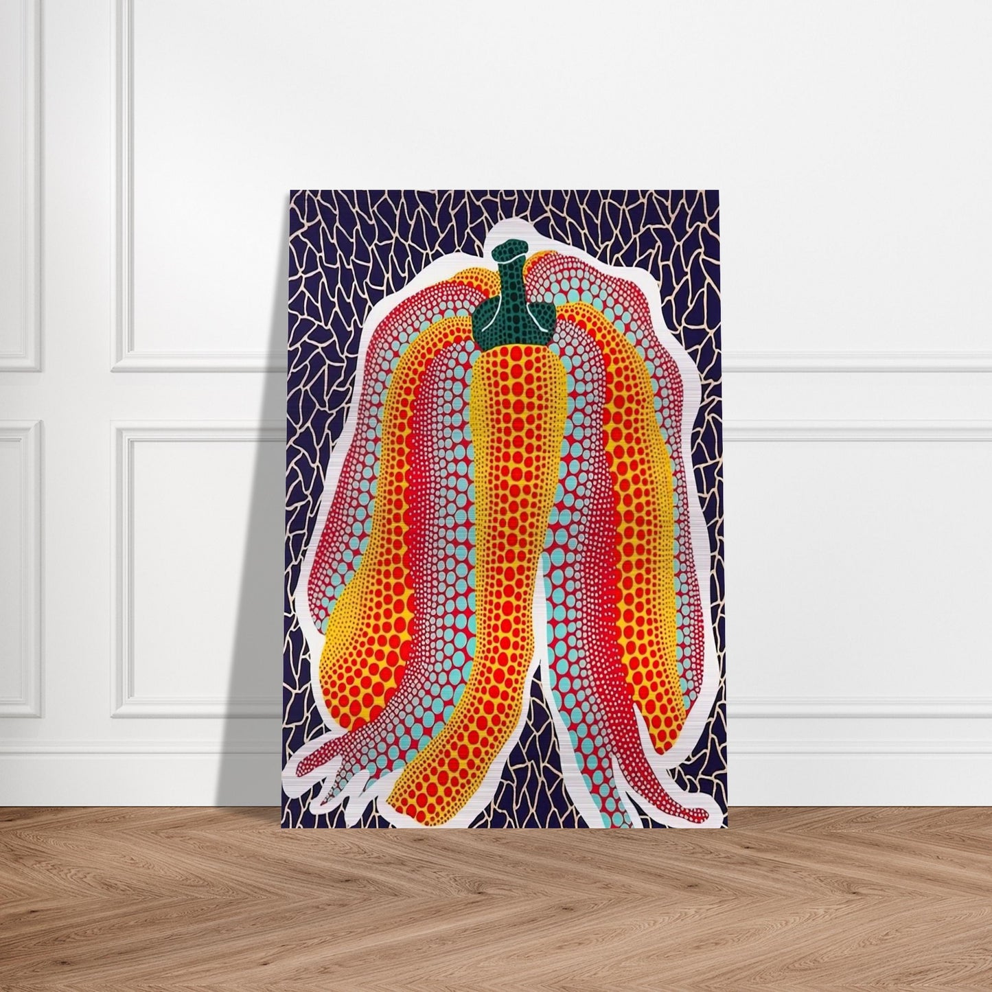PUMPKIN 1990 - Yayoi Kusama Brushed Aluminum Print - 70x100 cm / 28x40 inches | Yayoi Kusama Aluminum Print | Yayoi Kusama Prints