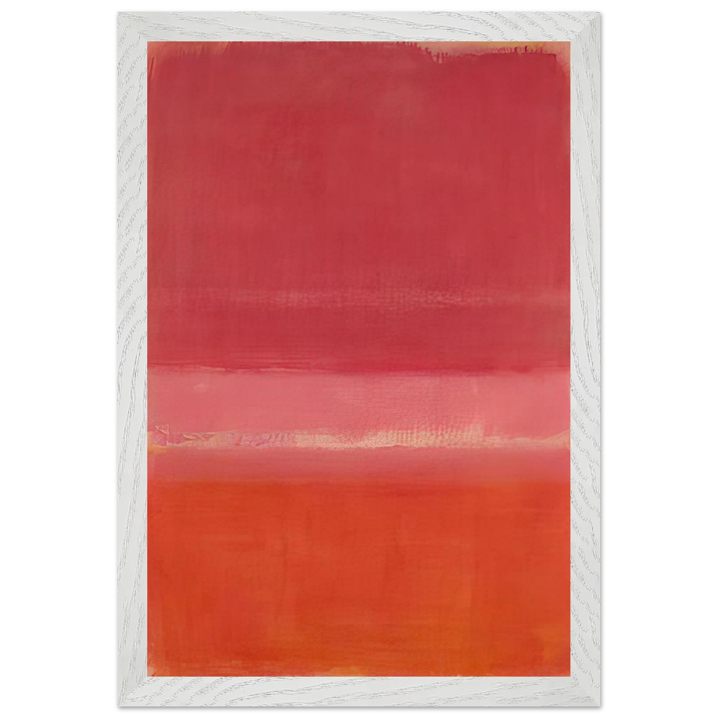 Mark Rothko - Untitled Red - 1956 Wall Art - 30x40 cm / 12x16 inches - Premium Wooden Framed Poster With Fine Art Paper - White frame