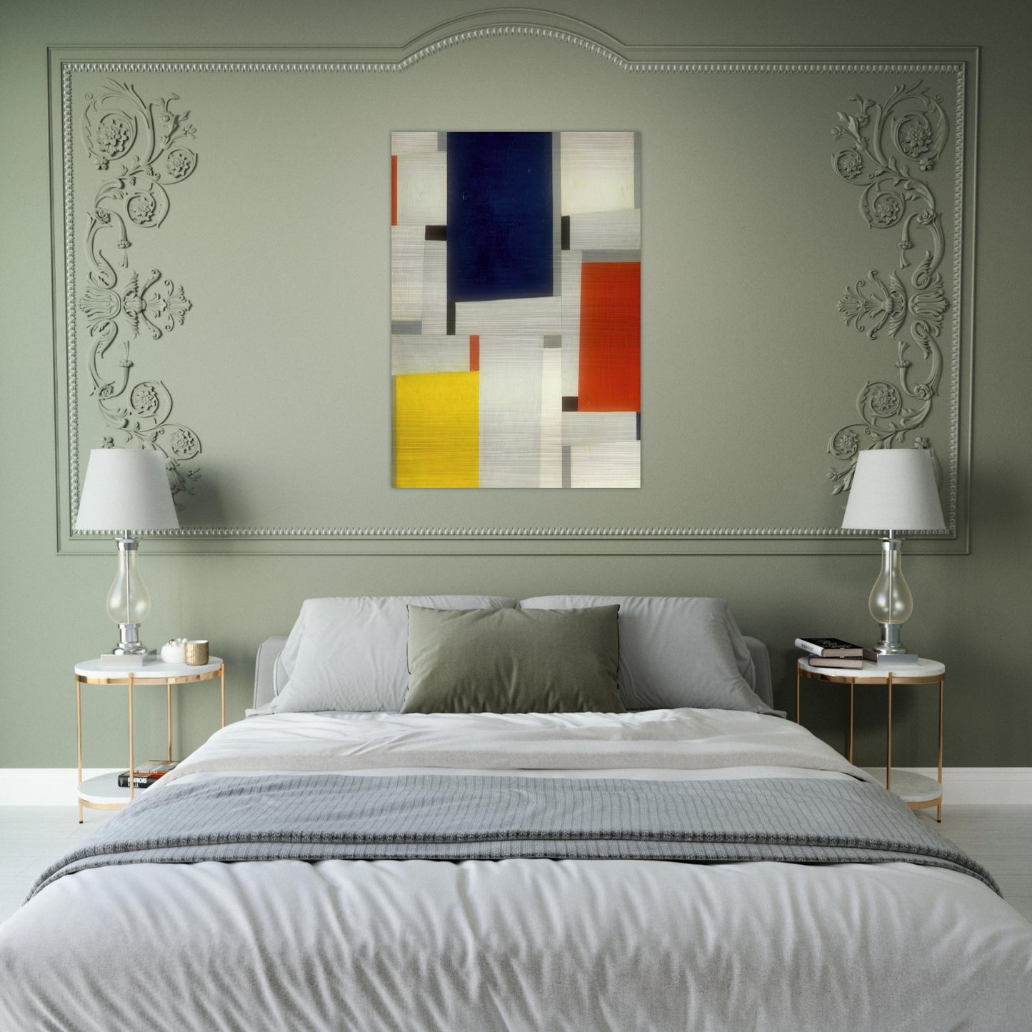Relational Painting #64 - 1953 - Fritz Glarner Brushed Aluminum Print - 70x100 cm / 28x40 inches | Fritz Glarner Aluminum Print | Fritz Glarner Prints