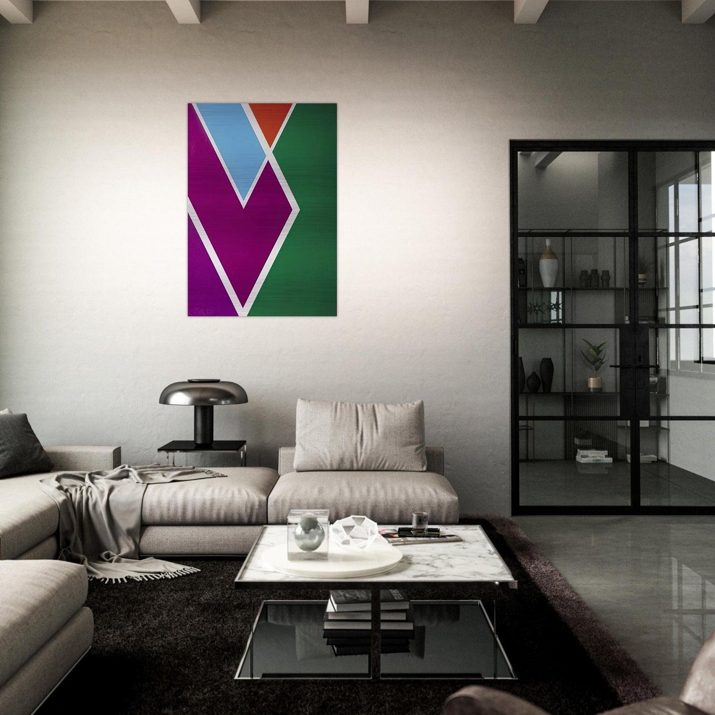 Untitled Mostly Mozart Festival - 1971 - Larry Zox Brushed Aluminum Print - 70x100 cm / 28x40 inches | Larry Zox Aluminum Print | Larry Zox Prints