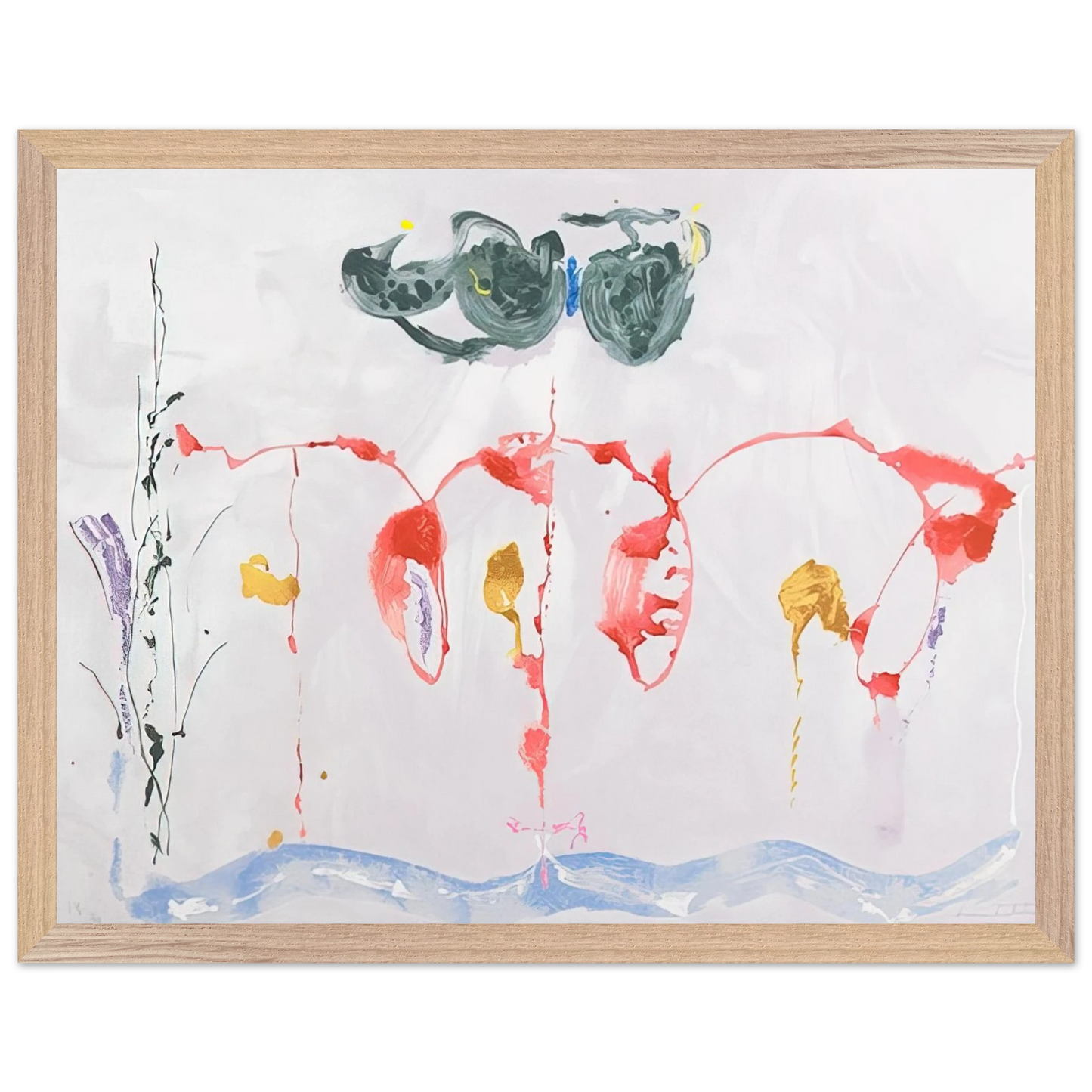 Helen Frankenthaler - Aerie - 2009 Wall art - 50x70 cm / 20x28 inches - Fine Art Poster-canvas - -
