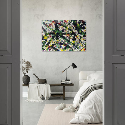 Green Buddha - Sam Francis Acrylic Print - 70x100 cm / 28x40″ inches