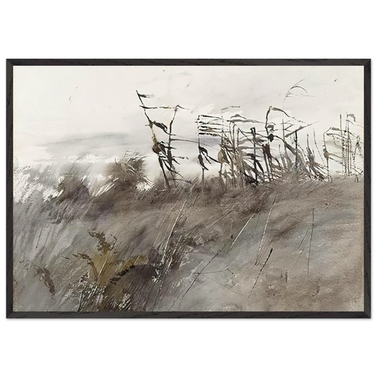 NOVEMBER FIRST 1950 - Andrew Wyeth 70x100 cm / 28x40 inches Framed Art Print – Black Wooden Frame
