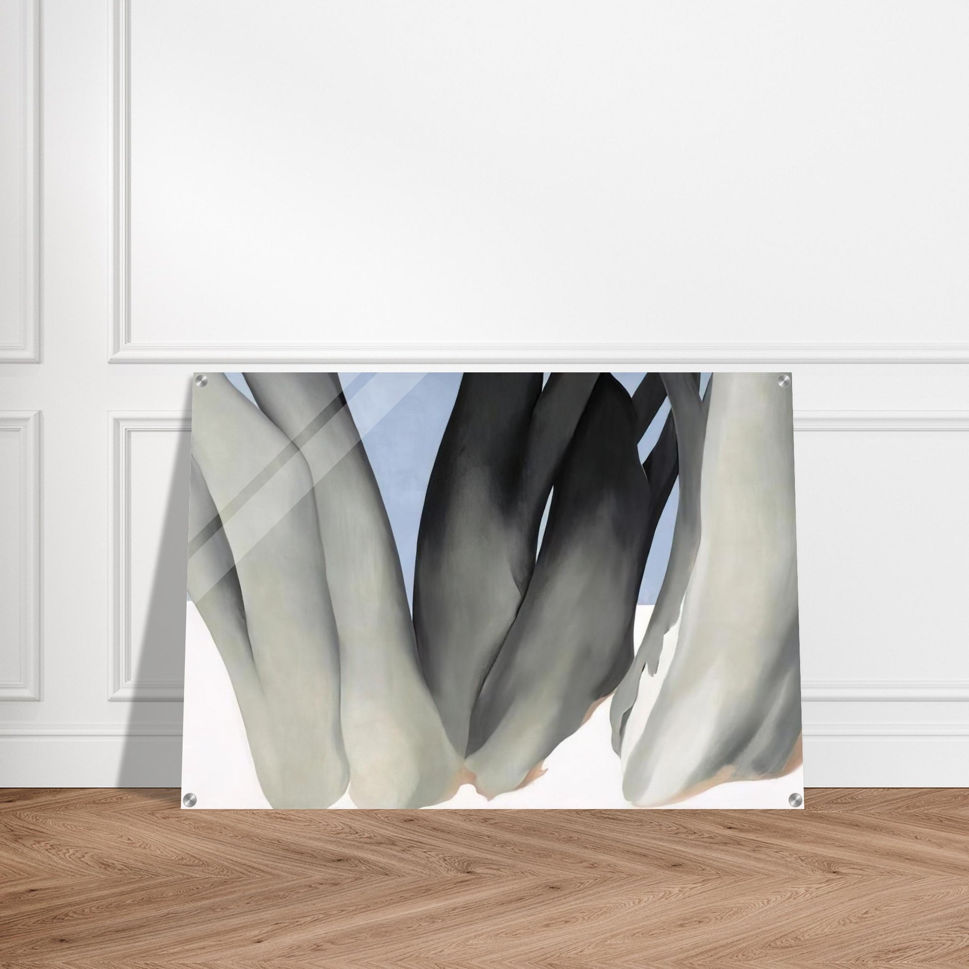 Bare Tree Trunks with Snow - Georgia O'Keeffe Acrylic Print - 70x100 cm / 28x40″ inches