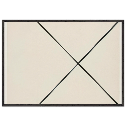 Diagonal Lines - Ellsworth Kelly 70x100 cm / 28x40 inches Framed Art Print – Black Wooden Frame