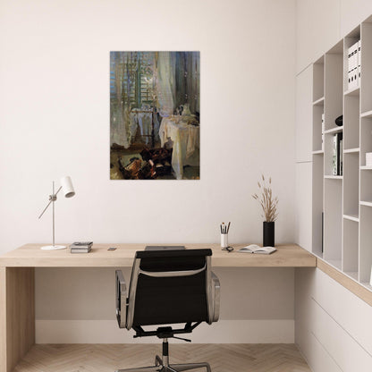 A Hotel Room - John Singer Sargent Brushed Aluminum Print - 70x100 cm / 28x40 inches | John Singer Sargent Aluminum Print | John Singer Sargent Prints