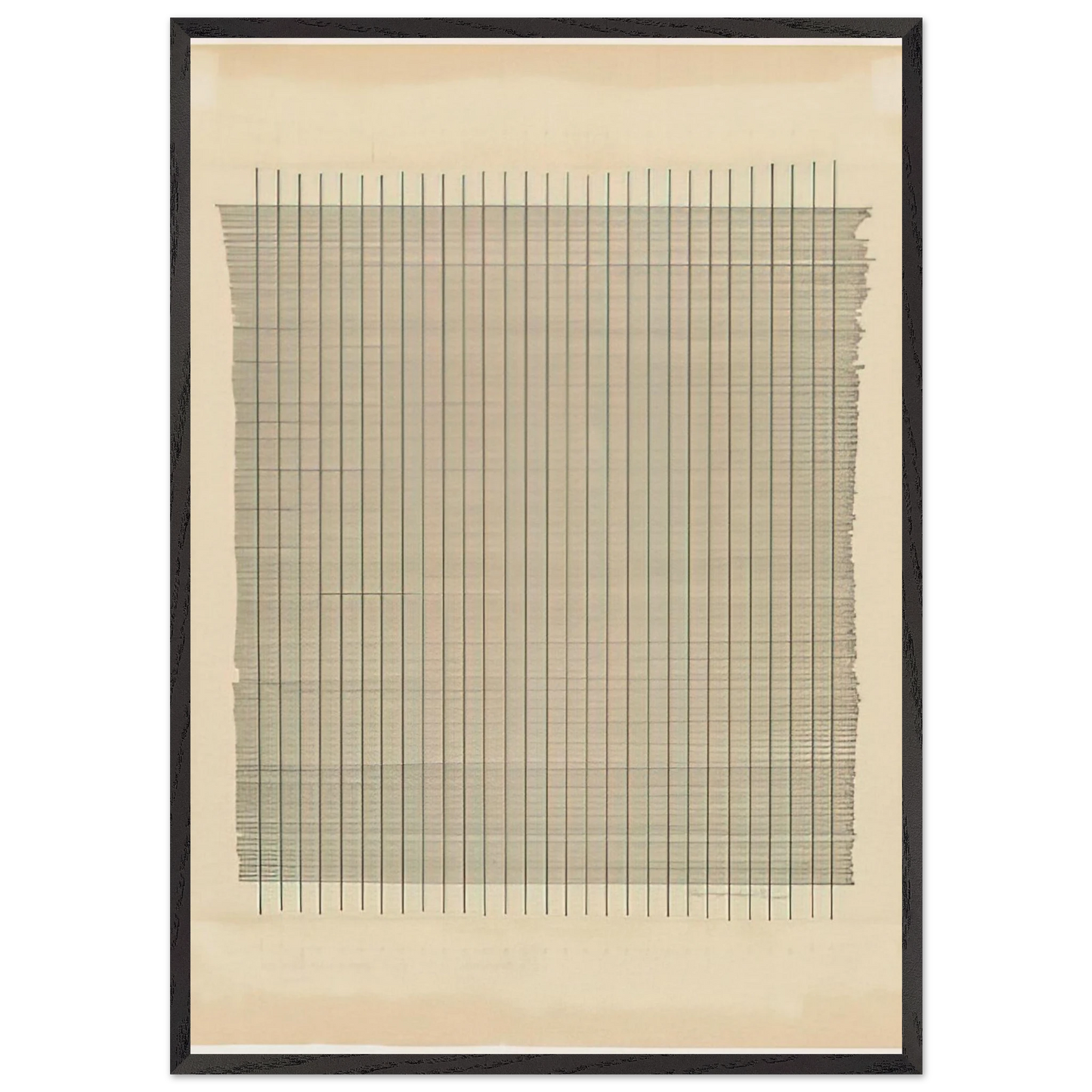 Tremolo - Agnes Martin 70x100 cm / 28x40 inches Framed Art Print – Black Wooden Frame