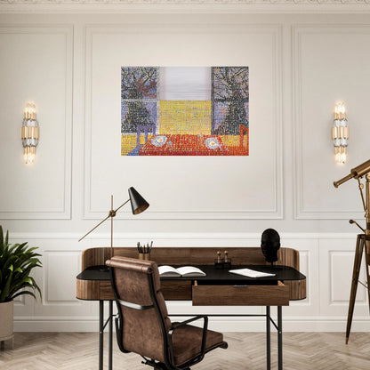 Table - 2001 - Jennifer Bartlett Brushed Aluminum Print - 70x100 cm / 28x40 inches | Jennifer Bartlett Aluminum Print | Jennifer Bartlett Prints