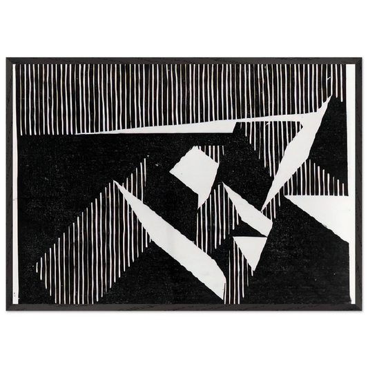 ESCHER 8 - MC Escher 70x100 cm / 28x40 inches Framed Art Print – Black Wooden Frame | Maurits Cornelis Escher Prints