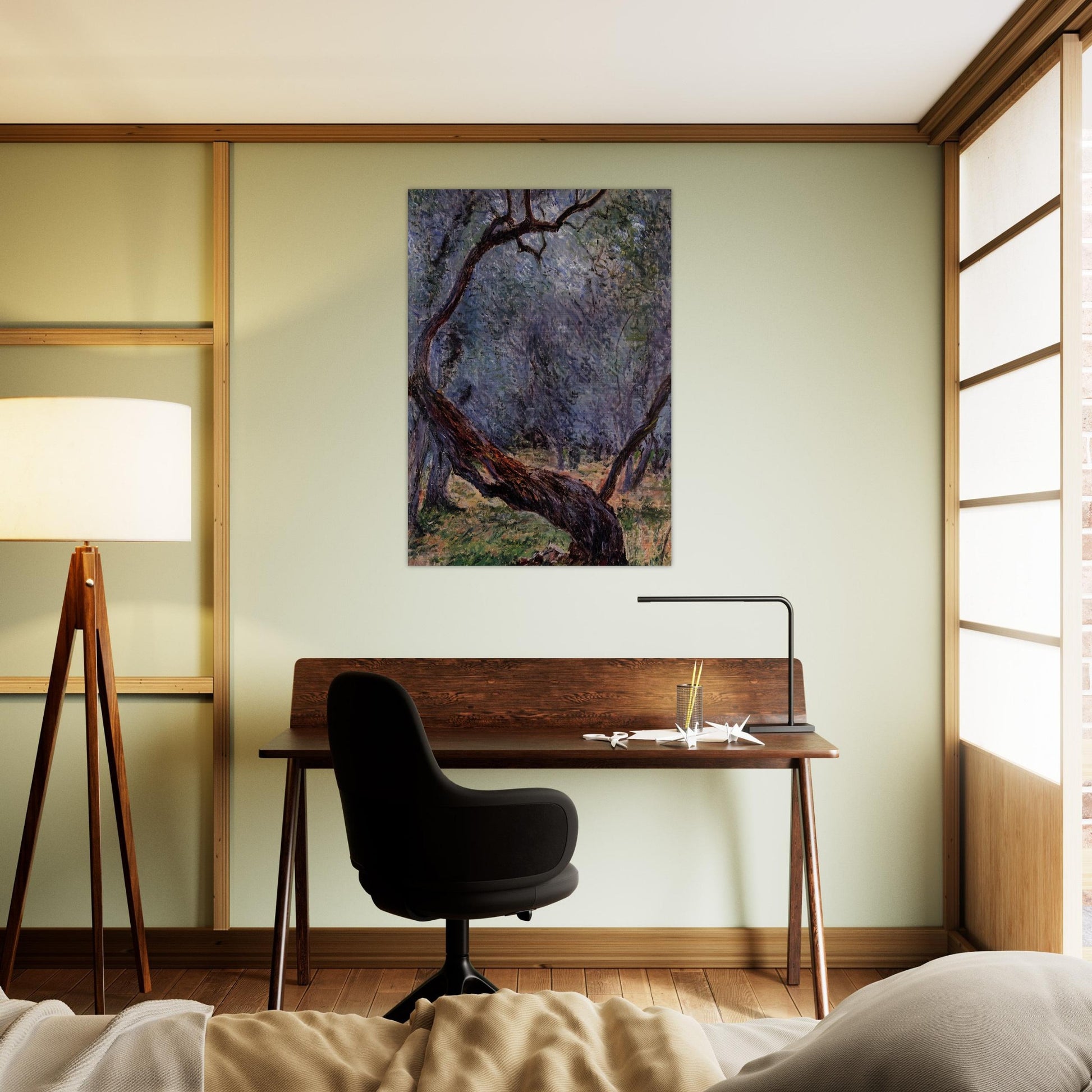 Olive Trees Study - claude monet Brushed Aluminum Print - 70x100 cm / 28x40 inches | claude monet Aluminum Print | claude monet Prints