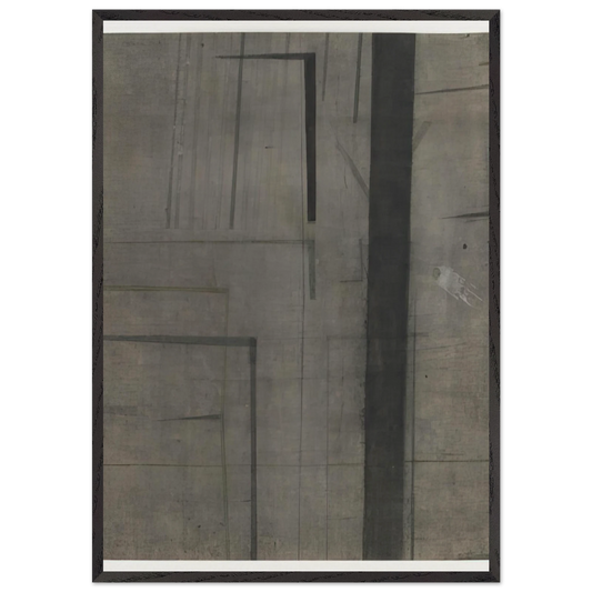Untitled - 1969 N9 - Nasreen Mohamedi 70x100 cm / 28x40 inches Framed Art Print – Black Wooden Frame