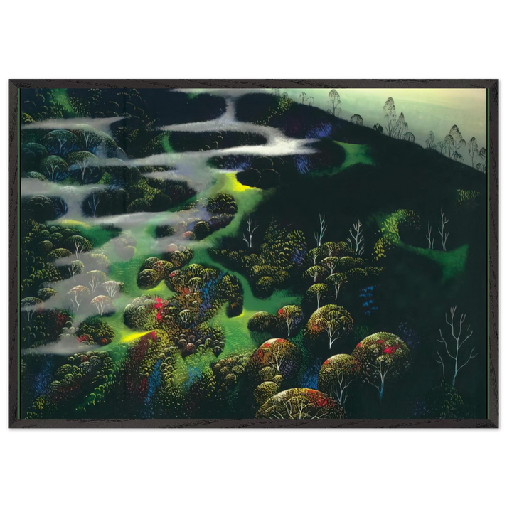 Spot of Magic - Eyvind Earle 70x100 cm / 28x40 inches Framed Art Print – Black Wooden Frame