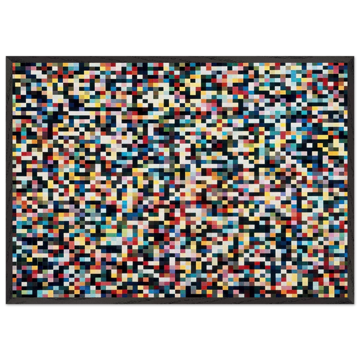 4096 COLOURS 1974 - Gerhard Richter 70x100 cm / 28x40 inches Framed Art Print – Black Wooden Frame