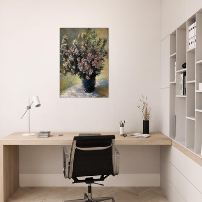 Vase of Flowers - claude monet Brushed Aluminum Print - 70x100 cm / 28x40 inches | claude monet Aluminum Print | claude monet Prints