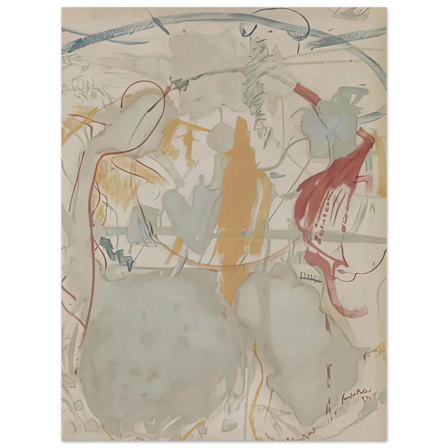 Helen Frankenthaler - Seven Types of Ambiguity, 1957- Wall Art - 21x29.7 cm / 8x12" - Fine Art Poster-canvas - -