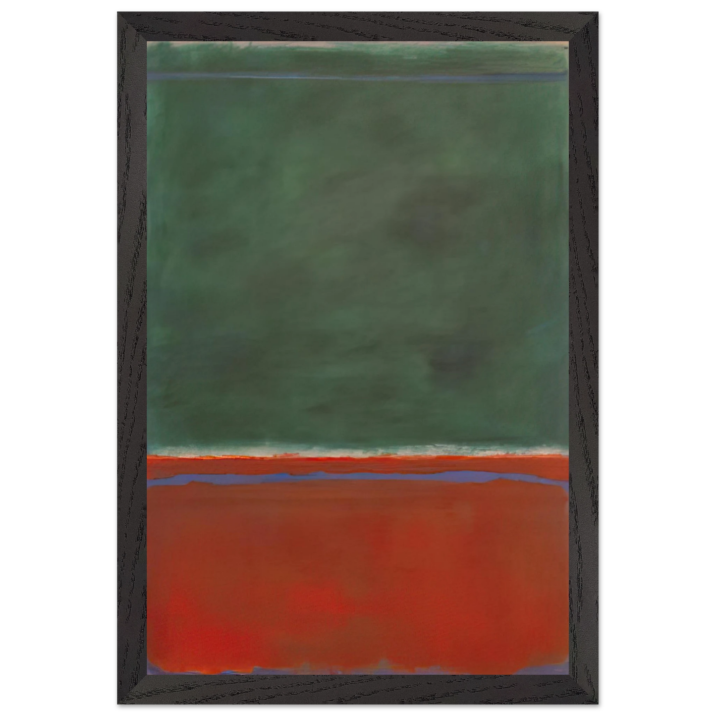Mark Rothko - Green and Maroon - 1953 Wall Art - 60x80 cm / 24x32 inches - Premium Wooden Framed Poster With Fine Art Paper-canvas - White frame