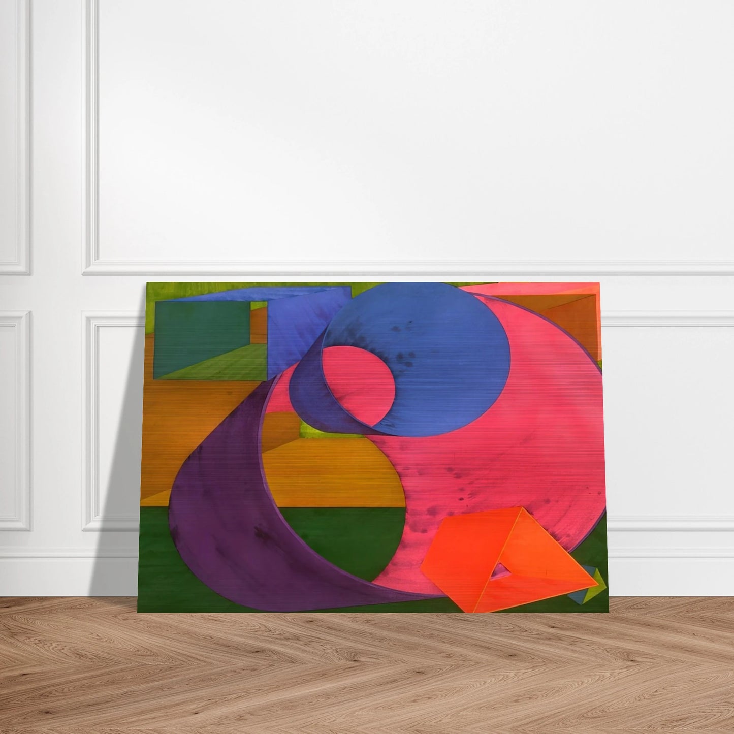 Indigo - Al Held Brushed Aluminum Print - 70x100 cm / 28x40 inches | Al Held Aluminum Print | Al Held Prints