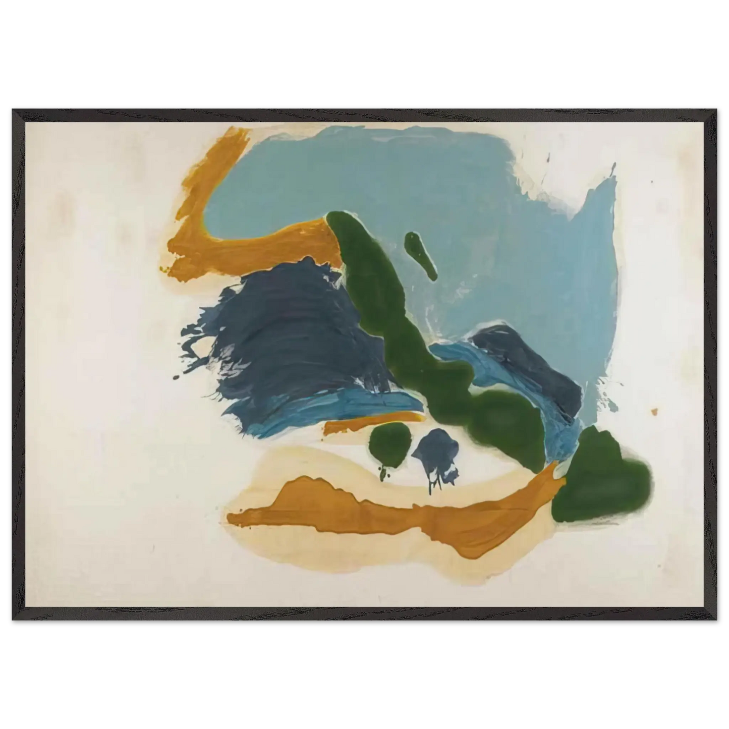 Helen Frankenthaler - Tuscany - 1963 Wall art - 13x18 cm / 5x7 Inches - Premium Wooden Framed Poster With Fine Art Paper - White frame