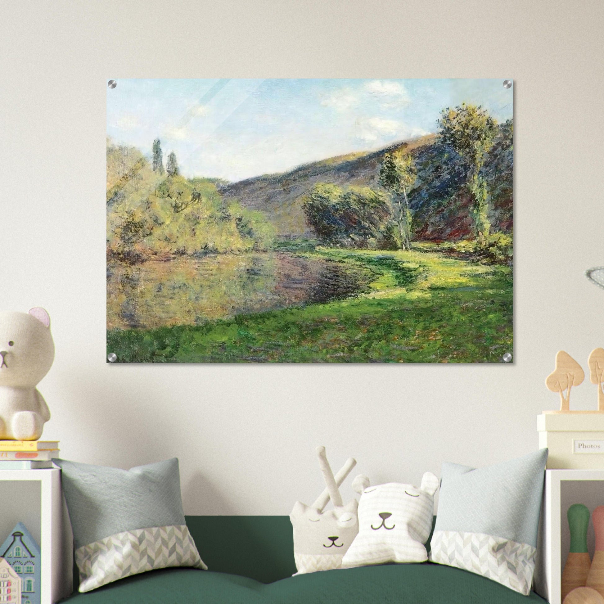 The Arm of the Siene at Jeufosse, Afternoon - claude monet Acrylic Print - 70x100 cm / 28x40″ inches