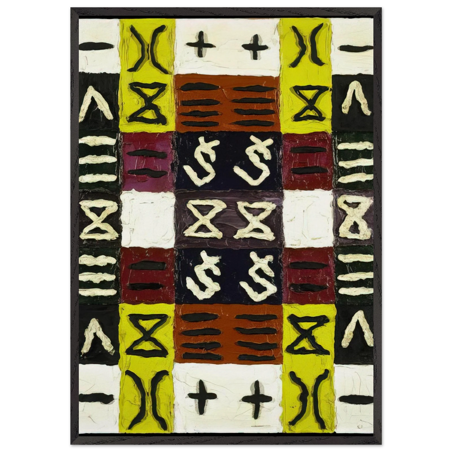 A Perfect Equal Area I - 1960 - Alfred Jensen 70x100 cm / 28x40 inches Framed Art Print – Black Wooden Frame