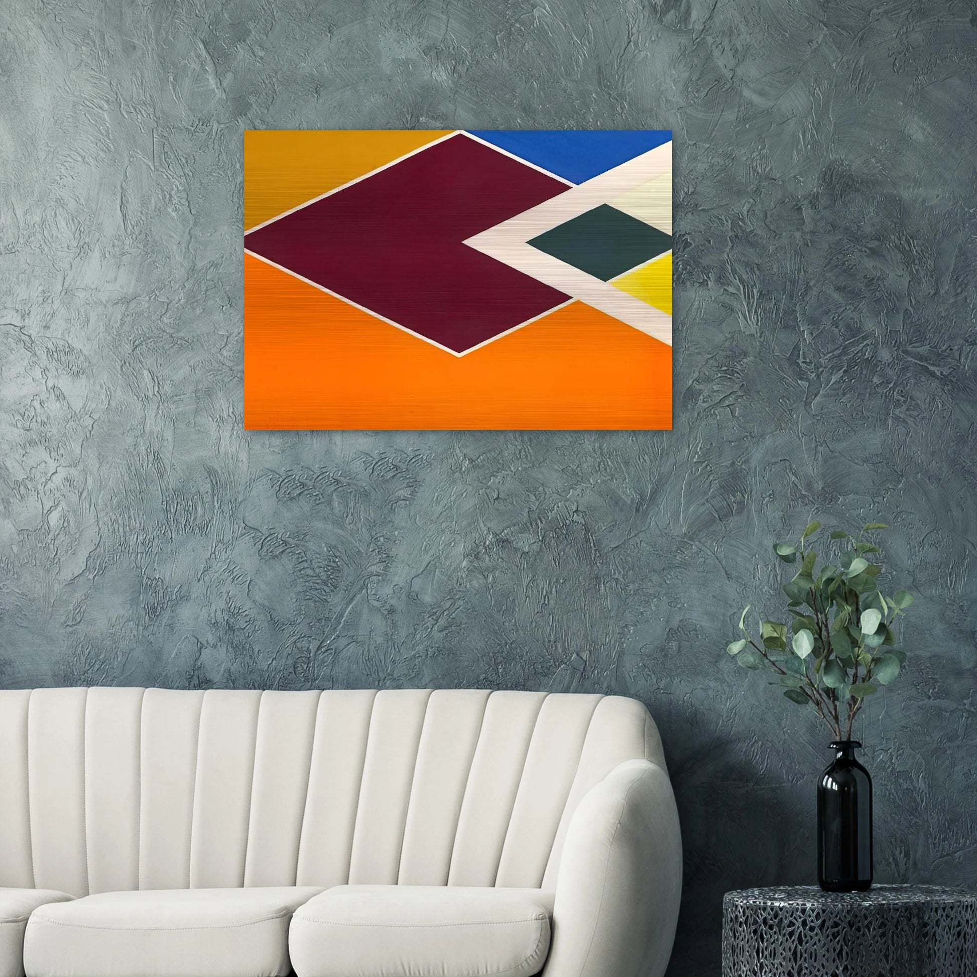 Batticaloa from the Diamond Drill series - Hard Edge Painting - Larry Zox Brushed Aluminum Print - 70x100 cm / 28x40 inches | Larry Zox Aluminum Print | Larry Zox Prints