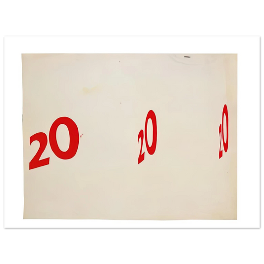 Edward Ruscha - 20 20 20 1962  75x100 cm / 30x40inches Fine Art Poster