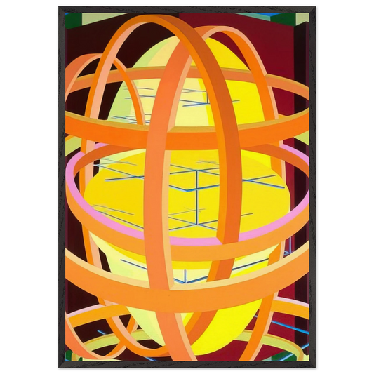 Trajans Edge II - Al Held 70x100 cm / 28x40 inches Framed Art Print – Black Wooden Frame