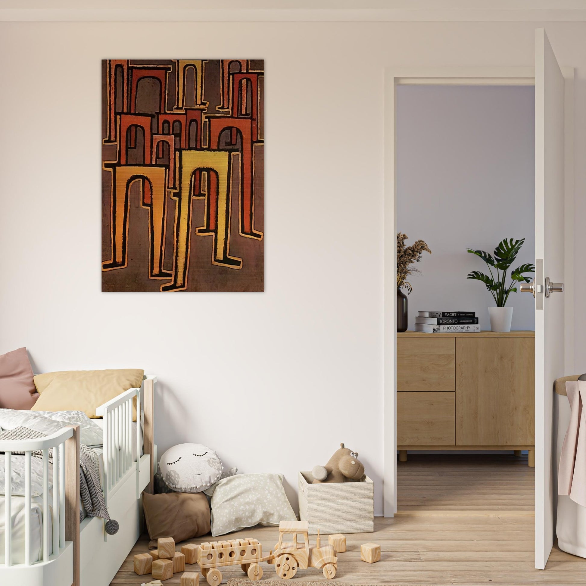 REVOLUTION OF THE VIADUCT 1937 - Paul Klee Brushed Aluminum Print - 70x100 cm / 28x40 inches | Paul Klee Aluminum Print | Paul Klee Prints