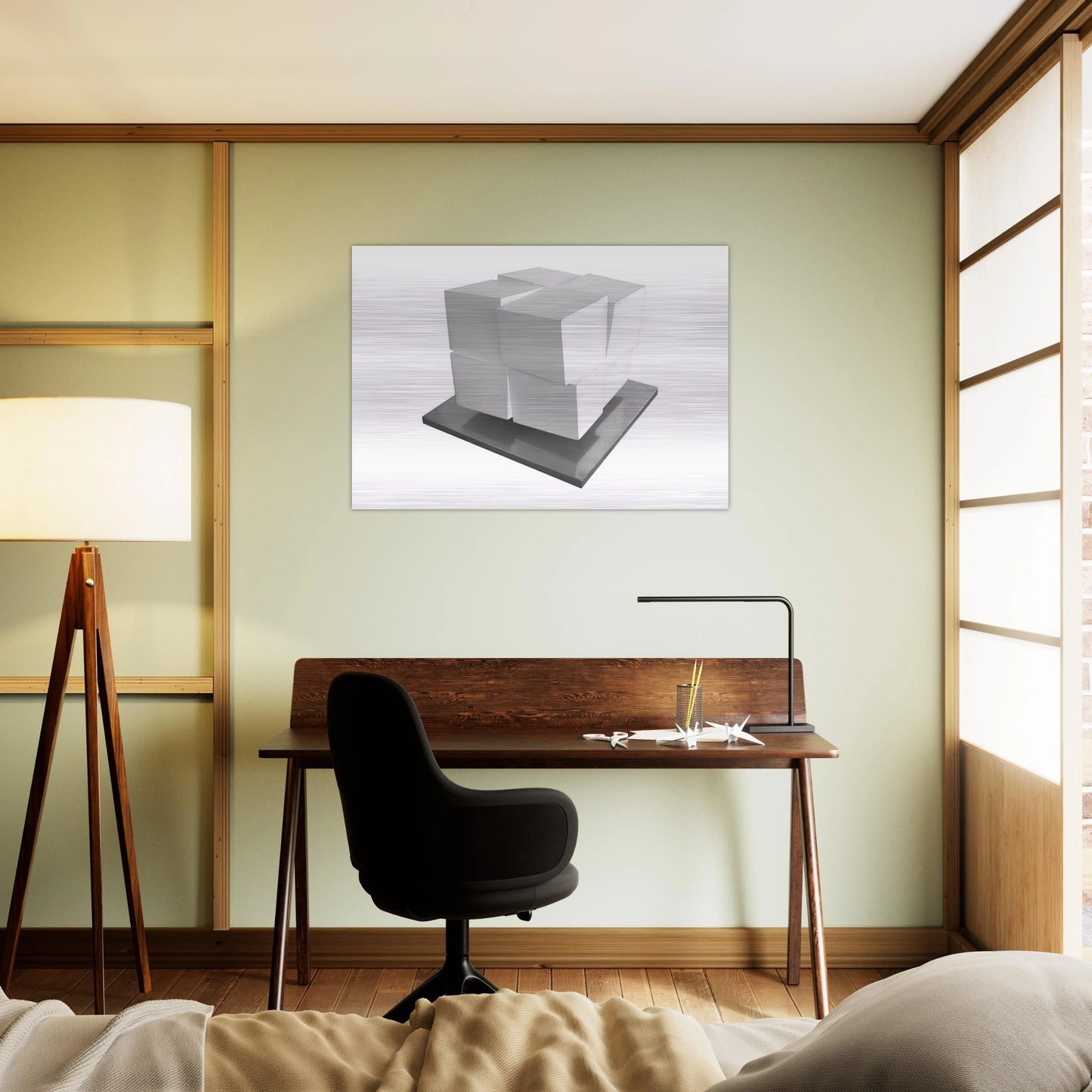Split Cube - 1962 - Jeremy Moon Brushed Aluminum Print - 70x100 cm / 28x40 inches | Jeremy Moon Aluminum Print | Jeremy Moon Prints