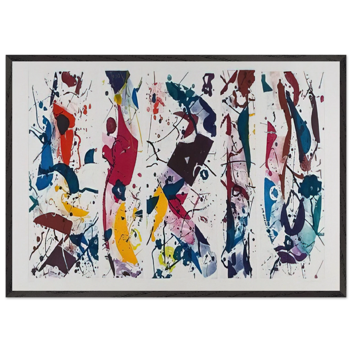 Untitled SFE 020  Lembark I53  - Sam Francis 70x100 cm / 28x40 inches Framed Art Print – Black Wooden Frame