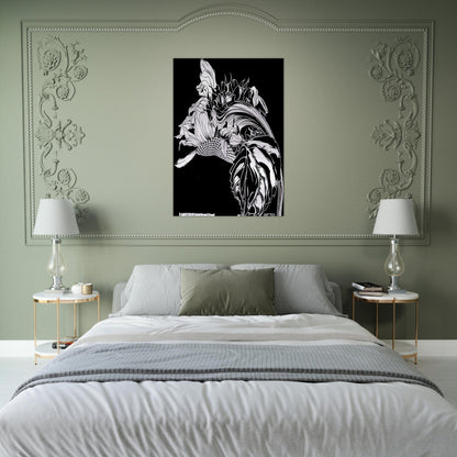 LIFE FORCE - MC Escher Brushed Aluminum Print - 70x100 cm / 28x40 inches | MC Escher Aluminum Print | MC Escher Prints