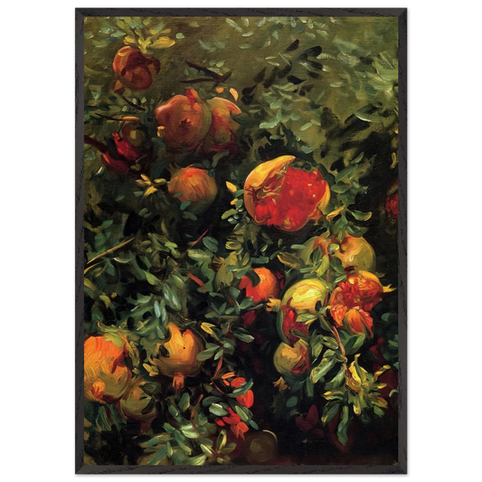 Pomegranates Majorca - John Singer Sargent 70x100 cm / 28x40 inches Framed Art Print – Black Wooden Frame