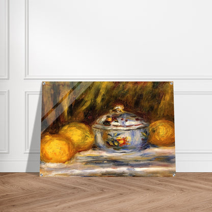 Sugar Bowl and Lemons - Pierre-Auguste Renoir Acrylic Print - 70x100 cm / 28x40″ inches | Pierre-Auguste Renoir Wall Art | Pierre-Auguste Renoir Prints