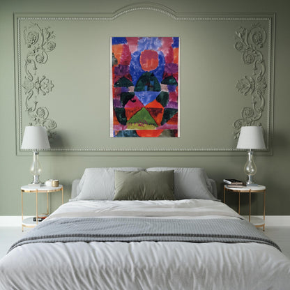 A PRESSURE OF TEGERNSEE 1919 - Paul Klee Brushed Aluminum Print - 70x100 cm / 28x40 inches | Paul Klee Aluminum Print | Paul Klee Prints