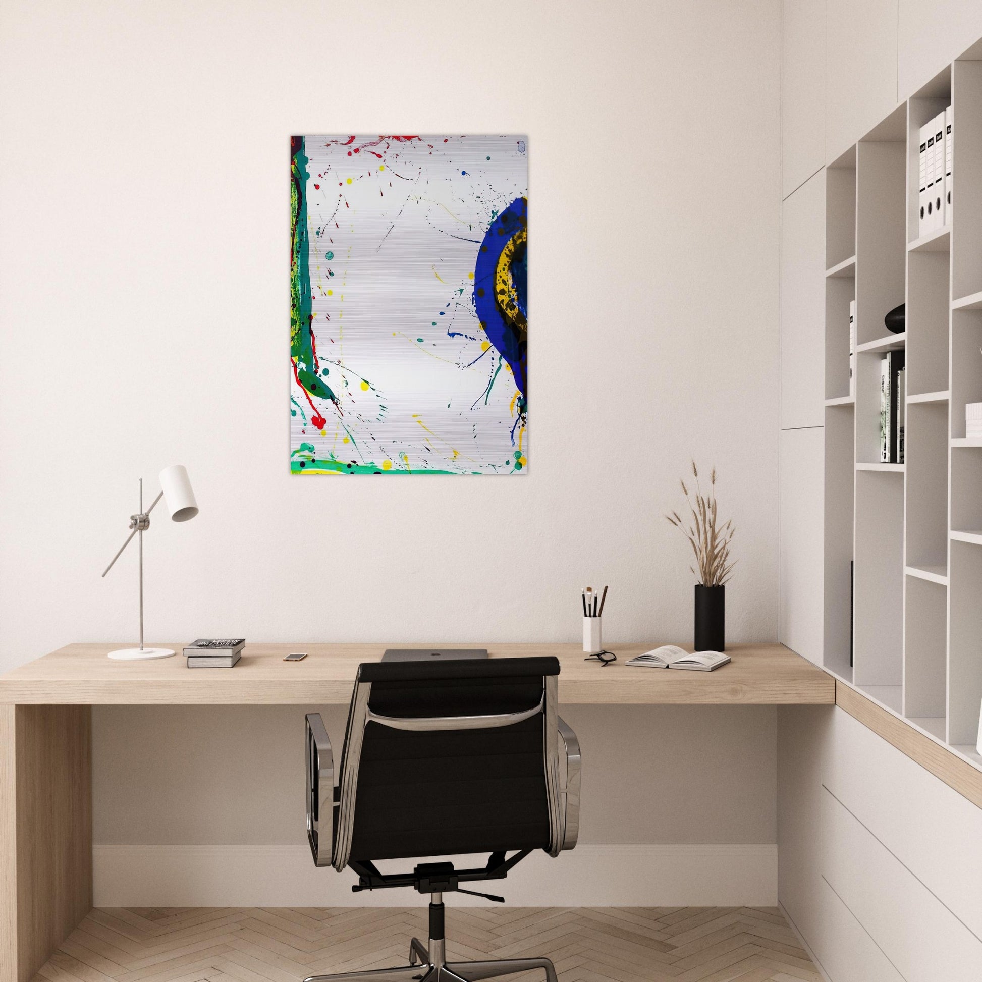 Untitled  SF-315  - Sam Francis Brushed Aluminum Print - 70x100 cm / 28x40 inches | Sam Francis Aluminum Print | Sam Francis Prints