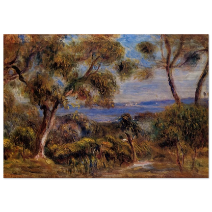 The Sea at Cagnes - Pierre-Auguste Renoir Brushed Aluminum Print - 70x100 cm / 28x40 inches | Pierre-Auguste Renoir Aluminum Print | Pierre-Auguste Renoir Prints