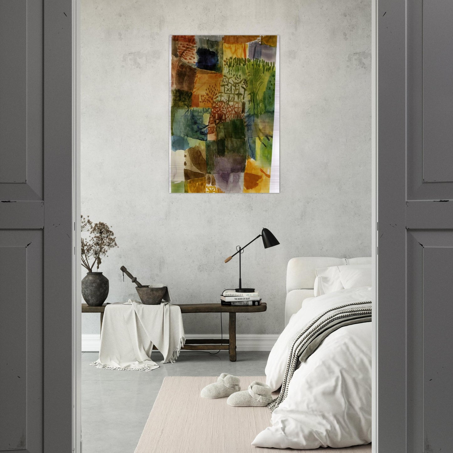 REMEMBRANCE OF A GARDEN 1914 - Paul Klee Brushed Aluminum Print - 70x100 cm / 28x40 inches | Paul Klee Aluminum Print | Paul Klee Prints